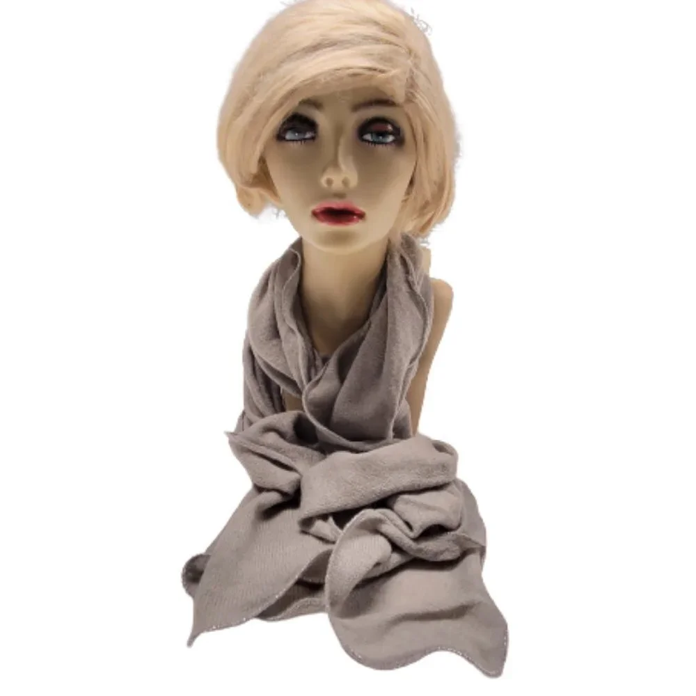 Grey Rectangular Scarf Winter Spring Fall Scarf - Picture 1 of 7